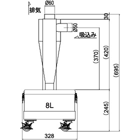 画像:SCC-150-8 外形図