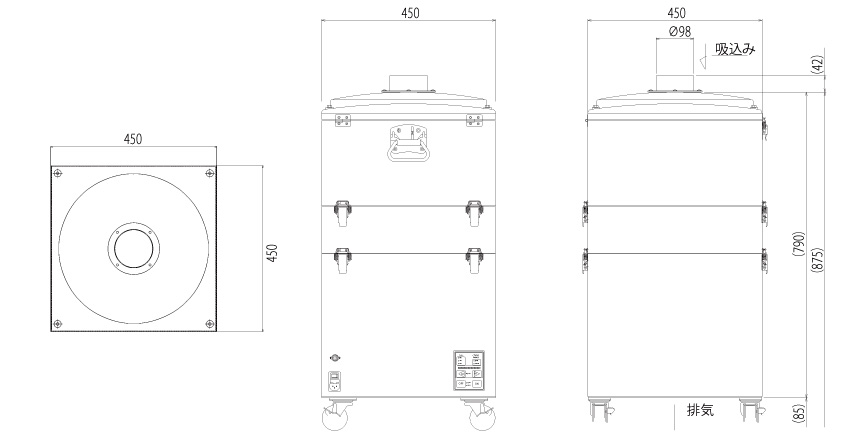 画像:SKV-450AT-ACC 外形図