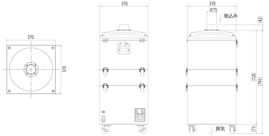 画像:SKV-250AT-ACC 外形図